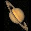 The planet Saturn.